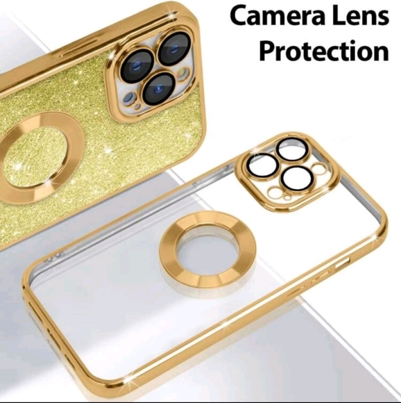 Gold Glitter iPhone 15 case - Picture 4 of 4